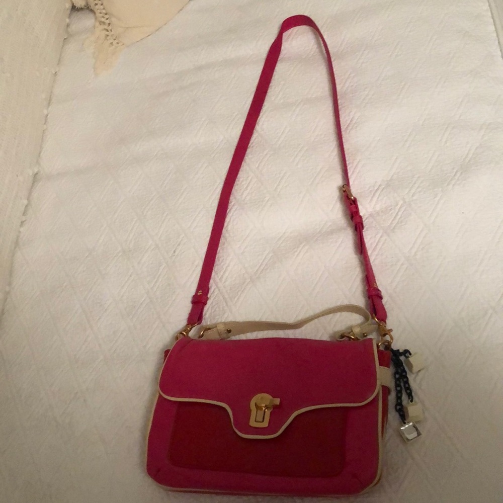 Hot pink & red juicy crossover bag